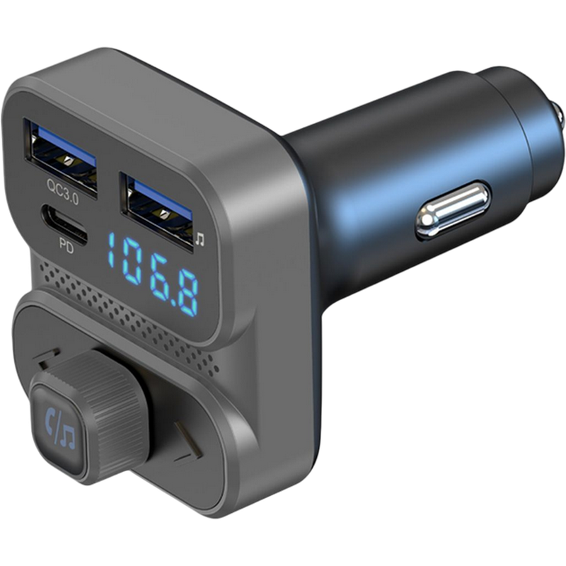 FM Transmitter Proove, Bluetooth, Luxor SE 36W (PD+QC3.0) Type-C+USB, Gray