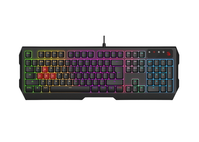 Gaming Keyboard & Mouse & Mouse Pad Bloody B1700, (B140N/ES7/BP-50M), Programmable, Backlit, 1.8m, USB, EN/RU, Black