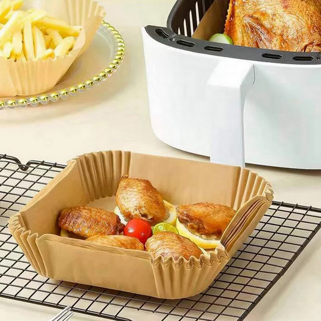 Square Air Fryer Paper 16x16x4 , 50 pcs