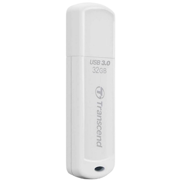 32GB USB3.1 Flash Drive Transcend "JetFlash 730", White, Classic (R/W:90/20MB/s)