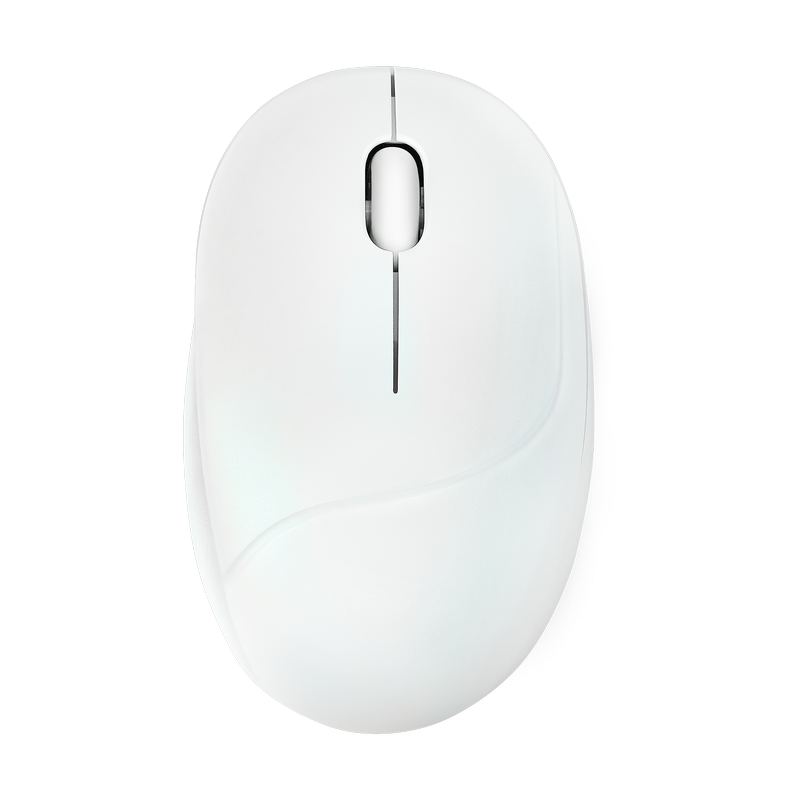 Wireless Mouse Asus Fragrance MD101, 1200-2400 dpi, 3 buttons, Ambidextrous, 66g, 1xAA, 2.4Ghz+BT, White