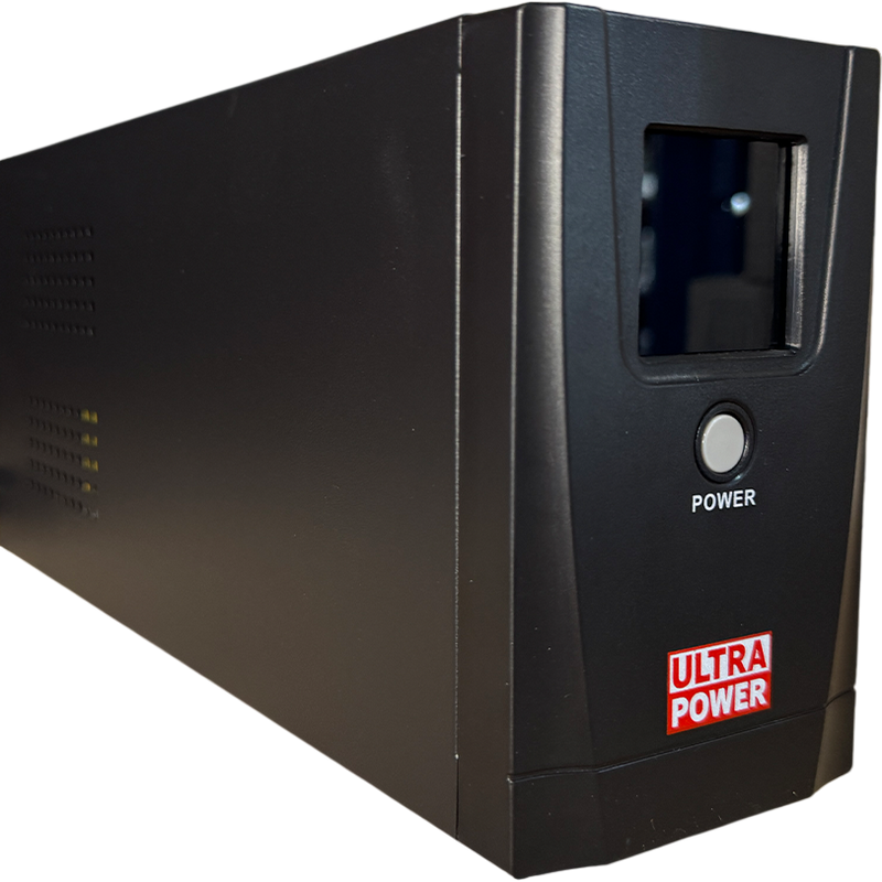 UPS Ultra Power UPS1000MC 1000VA/500W, Tower, LCD, AVR, USB, RJ11/RJ45, 2*Schuko sockets, metal case