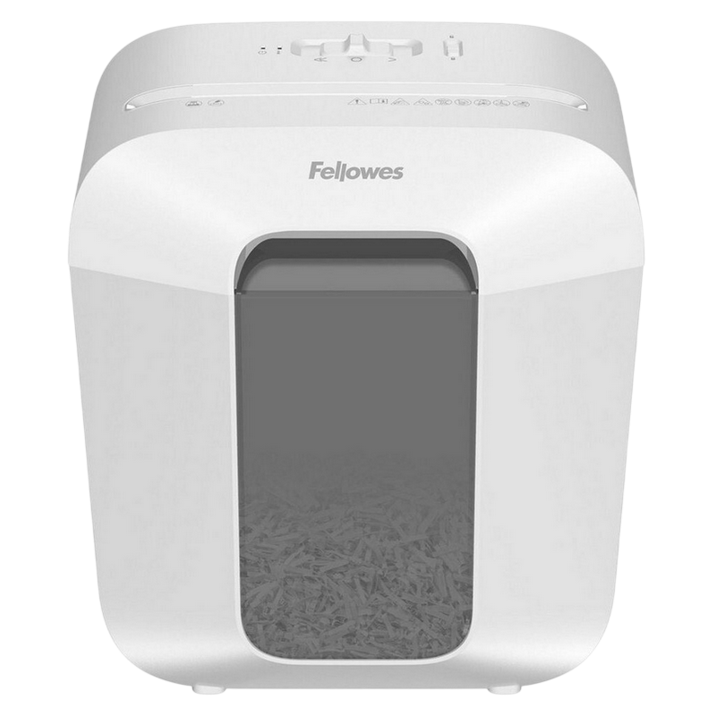 Fellowes Powershred® LX25M, DIN Level P-4, Cross 4х12mm, Capacity 6sheets, Vol.11 lit, WHITE