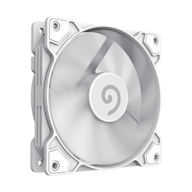 PC Case Fan GAMEMAX GMX-WFWT-PWM, 120mm, 9 blades, PWM, <30dB, 41 CFM, 800-1600RPM, Hydraulic bearing, 4pin(M/F), White