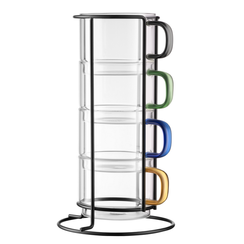 Glass cups Ardesto Shine mix 350 ml 4 pcs, AR2635BS