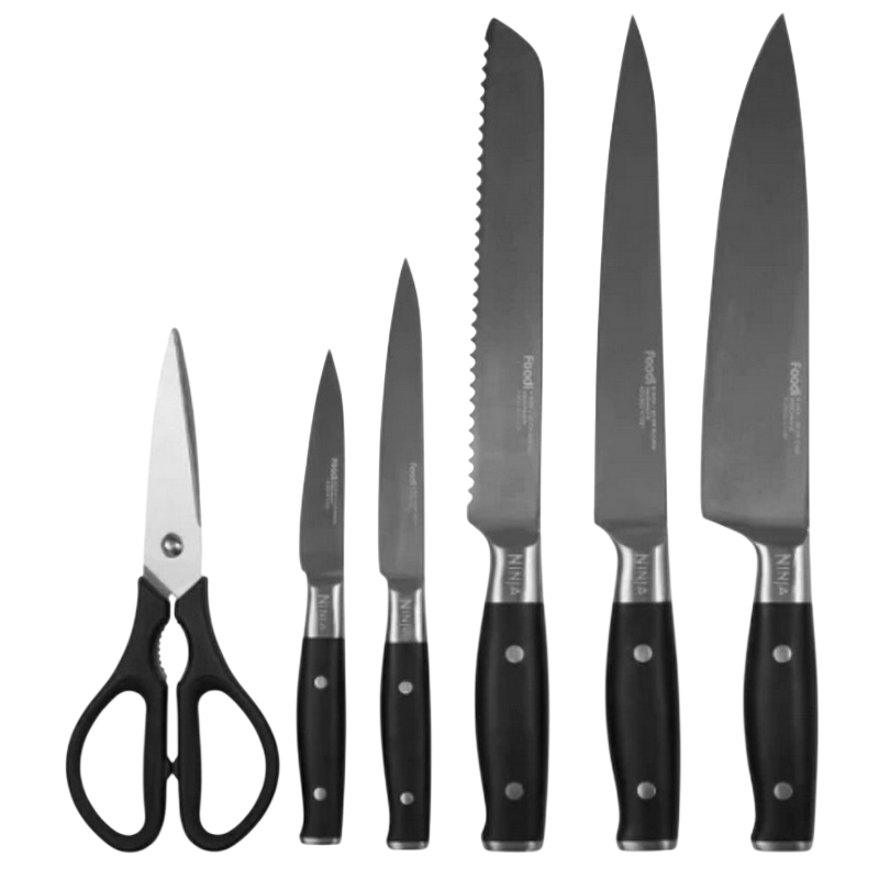 Knife Set Ninja Foodi StaySharp Knife Block with Integrated Sharpener 6pcs K32006EU