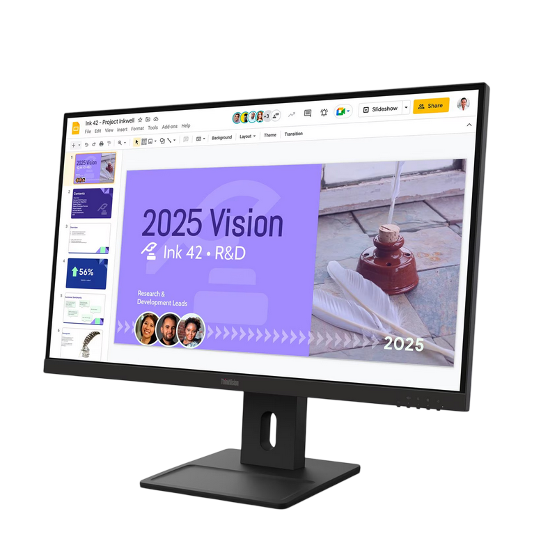 27" LENOVO ThinkVision E27Q-40,Black,IPS,2560x1440,100Hz,4ms 350cd,CR1500:1,HDMI+DP,Spkrs,Pivot