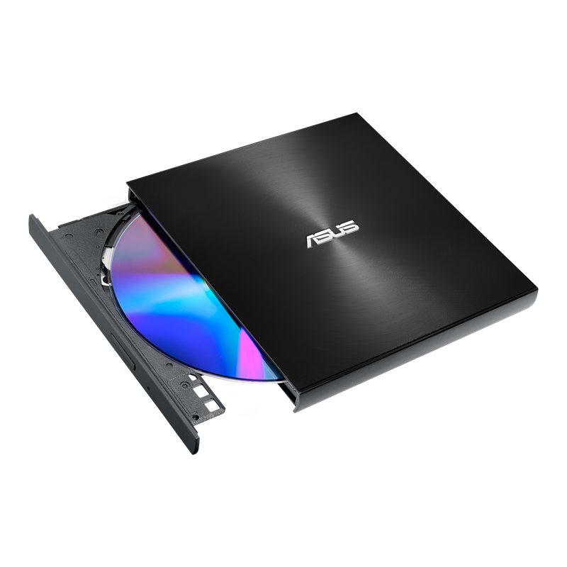 External Slim DVD-RW Drive ASUS ZenDrive U9M "SDRW-08U9M-U", Black, (USB2.0), 13.9mm Ultraslim, USB Type C/A cables, Retail