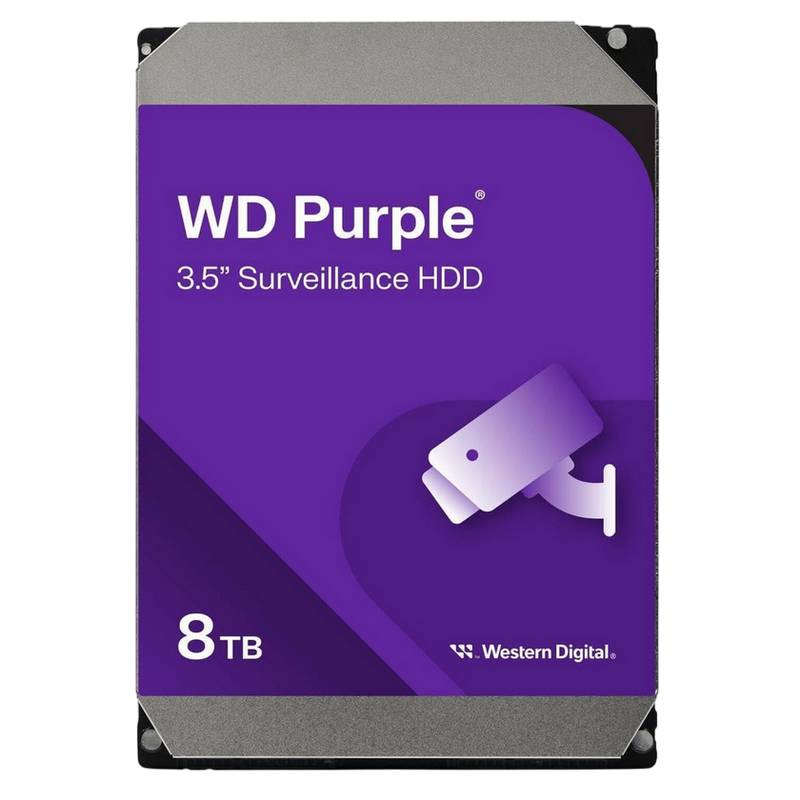 3.5" HDD 8.0TB-SATA-256MB Western Digital "Purple (WD85PURZ)", Surveillance, CMR