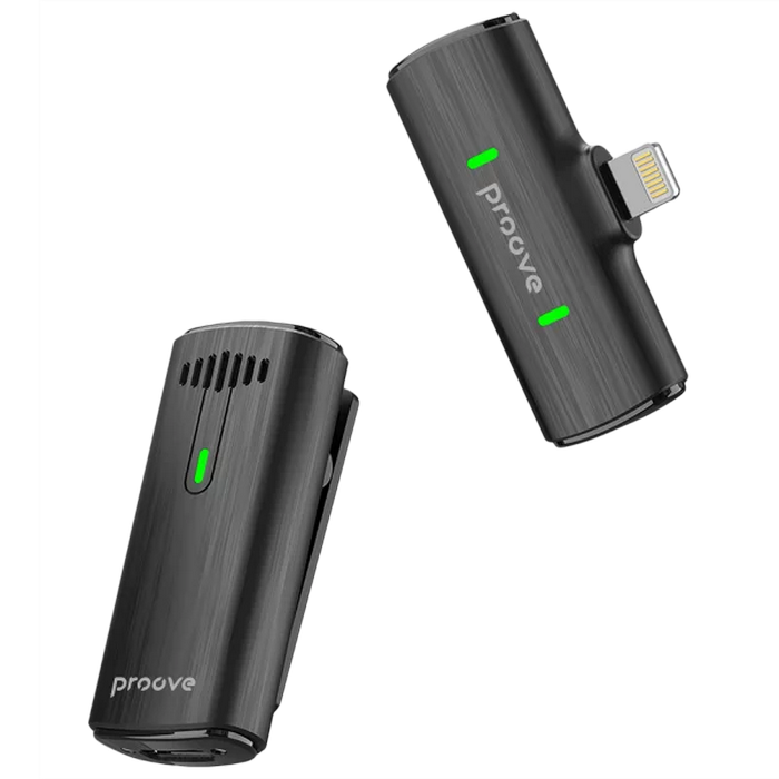 Microphone Wireless Proove Demo Lightning (2 mic),Black