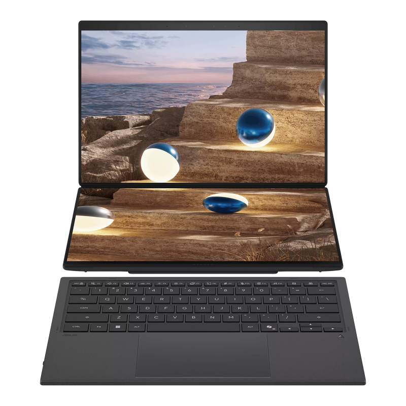 NB ASUS 14.0" Zenbook DUO UX8407AA Gray (Core Ultra 9 386H 32Gb 1Tb Win 11)