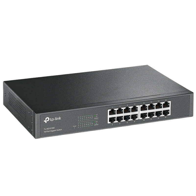 16-port Gigabit Desktop/Rackmount Switch TP-LINK "TL-SG1016D", metal case