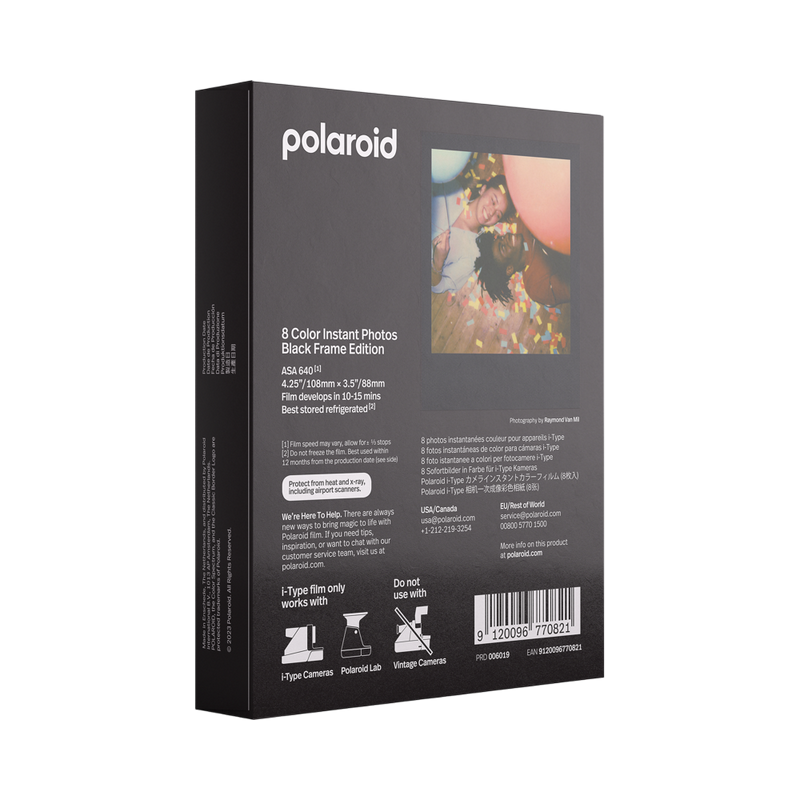 Polaroid Color Film for i-Type,Black Frame Edition 8 inst.photo