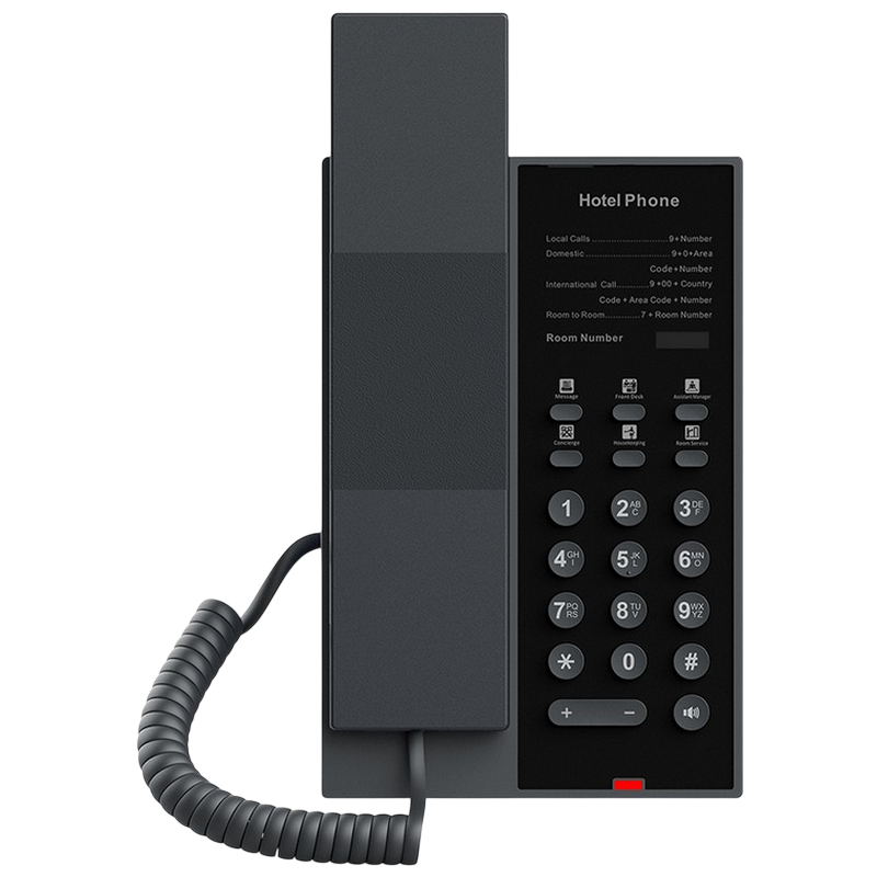 Fanvil H602, Black, Hotel VoIP phone, no screen, Speed Dial Keys, 2 SIP, PoE