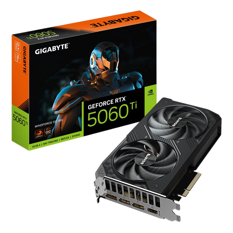 VGA Gigabyte RTX5060Ti 16GB GDDR7 Windforce OC (GV-N506TWF2OC-16GD)
