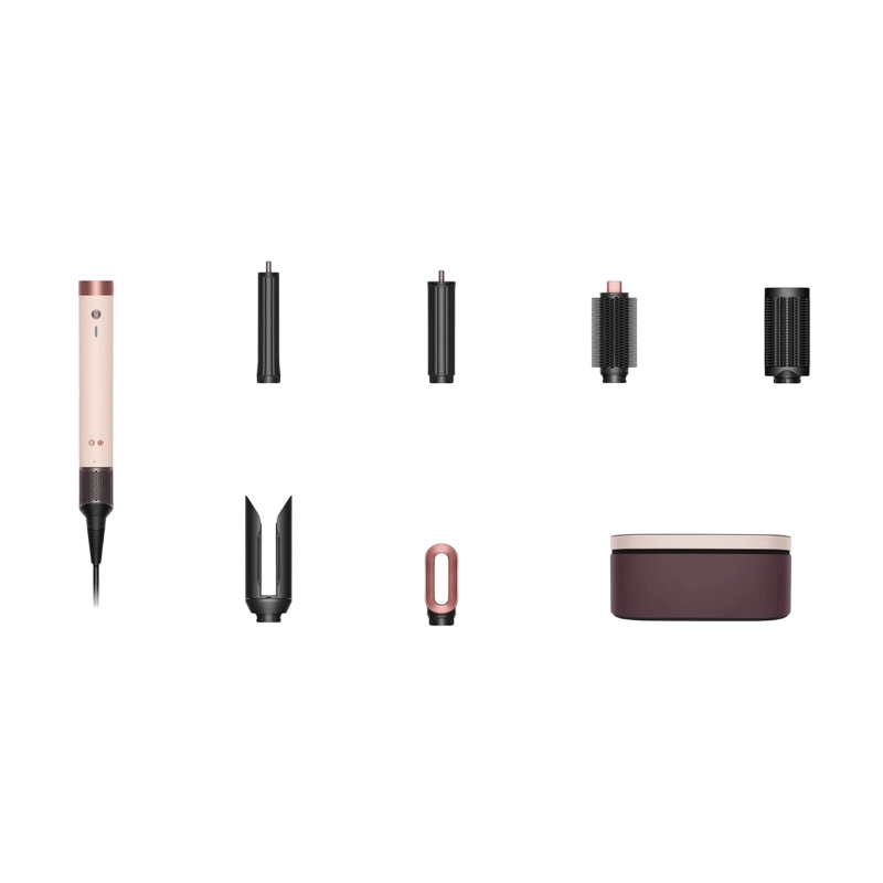 Hair Hot Air Styler set Dyson HS09 Airwrap Co-anda2x Straight+Wavy Ceramic Pink/Rose Gold (598757-01)