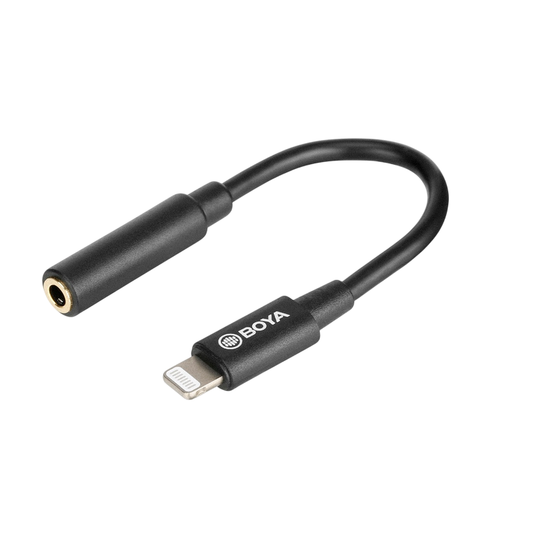Adapter Audio Boya BY-K3 ( 3.5mm to Lightning ), Black