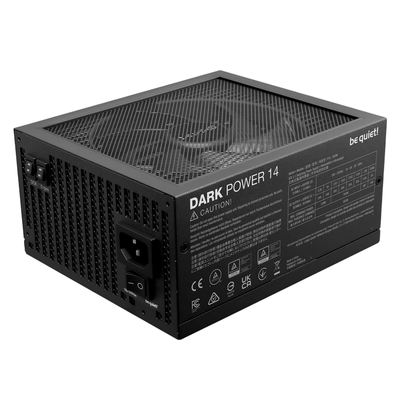 Power Supply ATX 850W be quiet! DARK POWER 14, 80+ Titanium, 135mm, Active PFC, Full Bridge SR LLC + DC/DC, ATX 3.1, Full Modular, Black