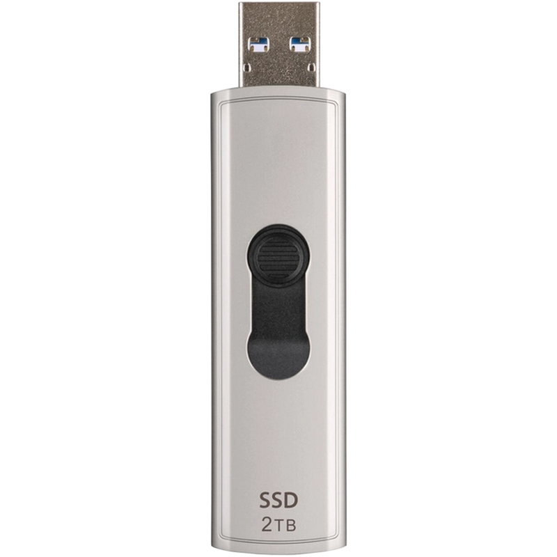2.0TB Transcend Portable SSD ESD320A Silver, USB-A 3.1 10Gbps, Metallic Capless/Slider (68.2x19.7x9.5 mm, 26g, R/W:1050/950 MB/s, 3D-NAND flash)