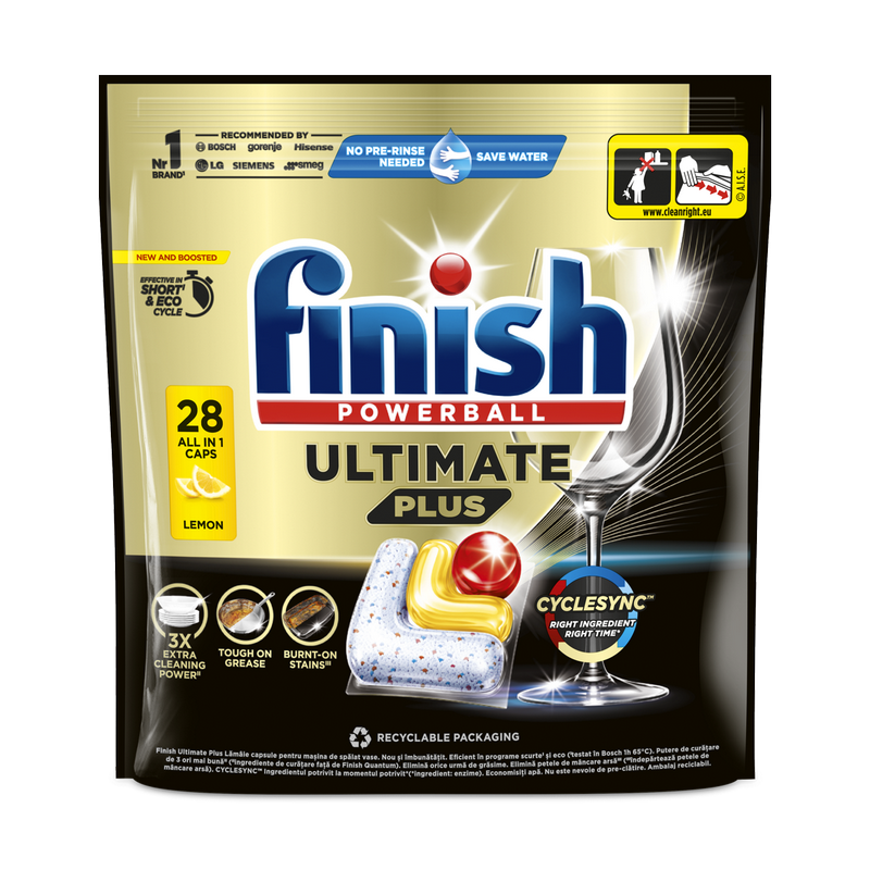 Dishwasher Capsules FINISH 28tab Ultimate Plus Lemon