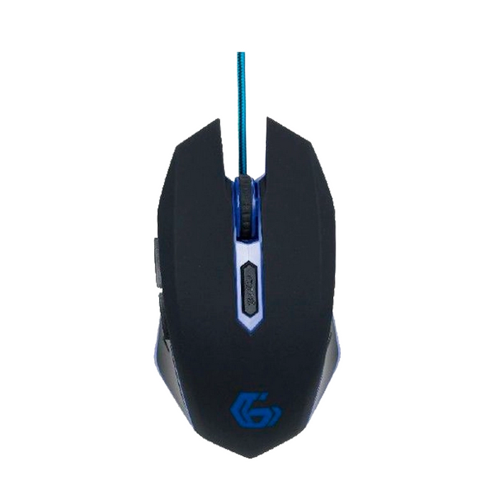 Gaming Mouse GMB MUSG-001-B, Optical, 600-2400 dpi, 6 buttons, Backlight, Black-Blue, USB