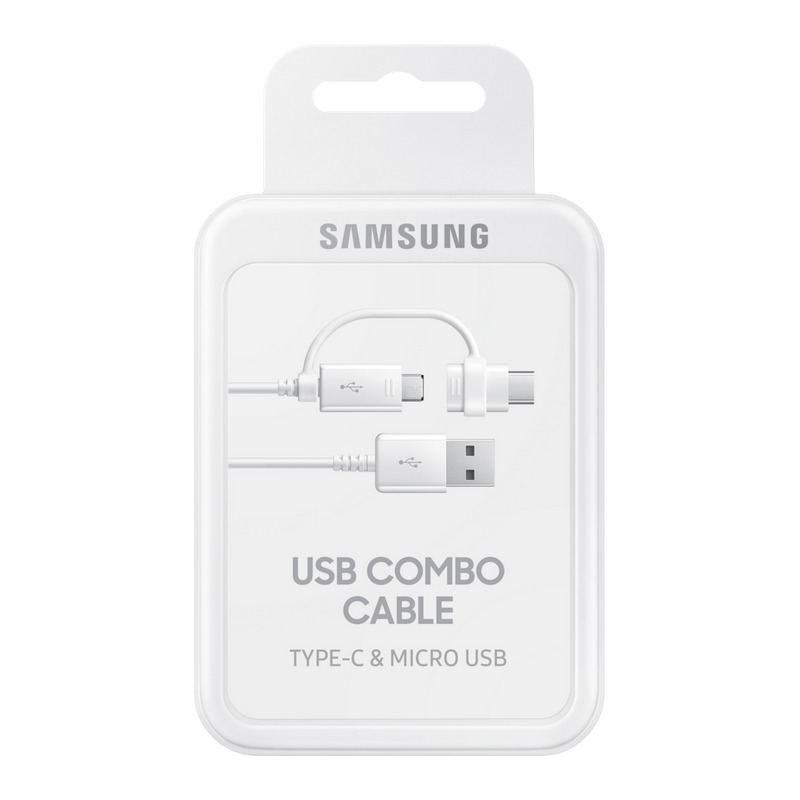 2in1 Cable Samsung, Type-C+Micro-USB, White EU