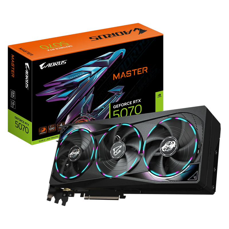 VGA Gigabyte RTX5070 12GB GDDR7 Aorus Master (GV-N5070AORUS M-12GD)
