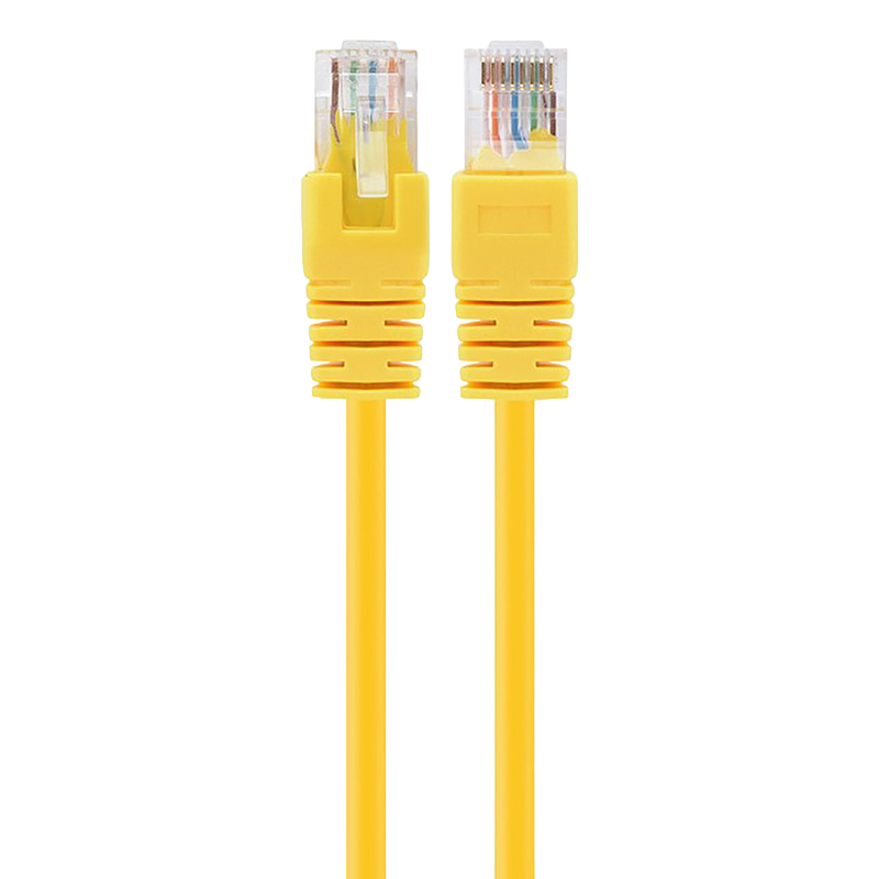 0.5m, Patch Cord Yellow, PP12-0.5M/Y, Cat.5E, Cablexpert, molded strain relief 50u" plugs