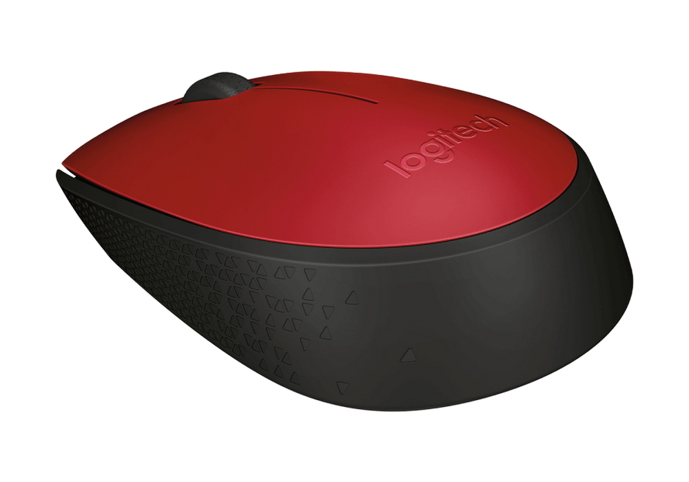 Wireless Mouse Logitech M171, 1000 dpi, 3 buttons, Ambidextrous, 69,3g., 1xAA, 2.4Ghz, Red