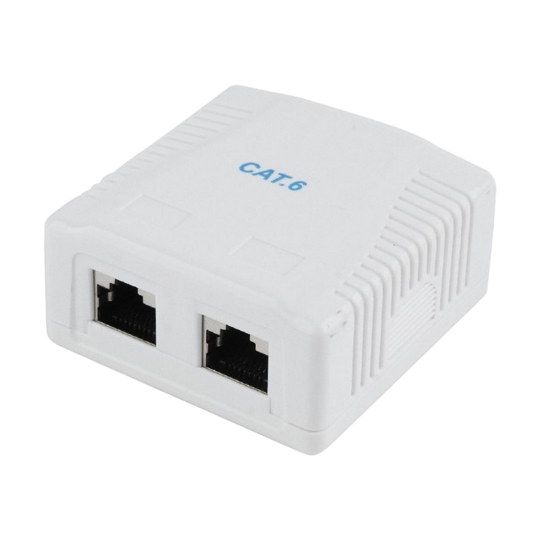 2xRJ45 Surface mount box 8P8C/FTP CAT.6e/KRONE, NCAC-2F6-01