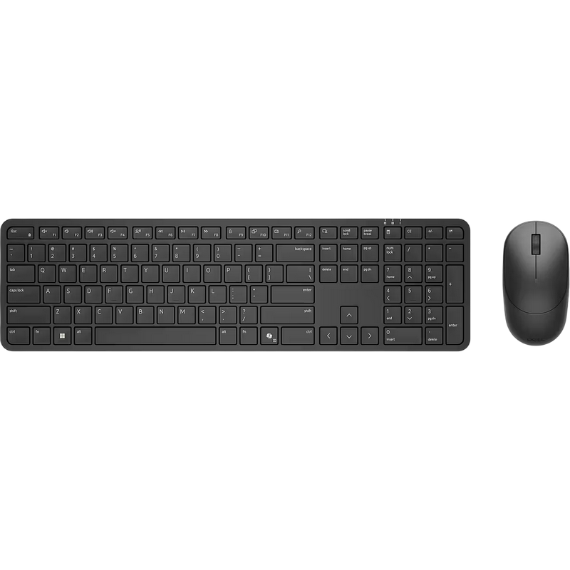 Wireless Keyboard&Mouse Dell Pro KM526, Full-size, Spill resistant,16 prog. keys, Tilt legs; 3 buttons, up 6K dpi, 2.4 GHz,1xAA/2xAAA, EN/RU, Black