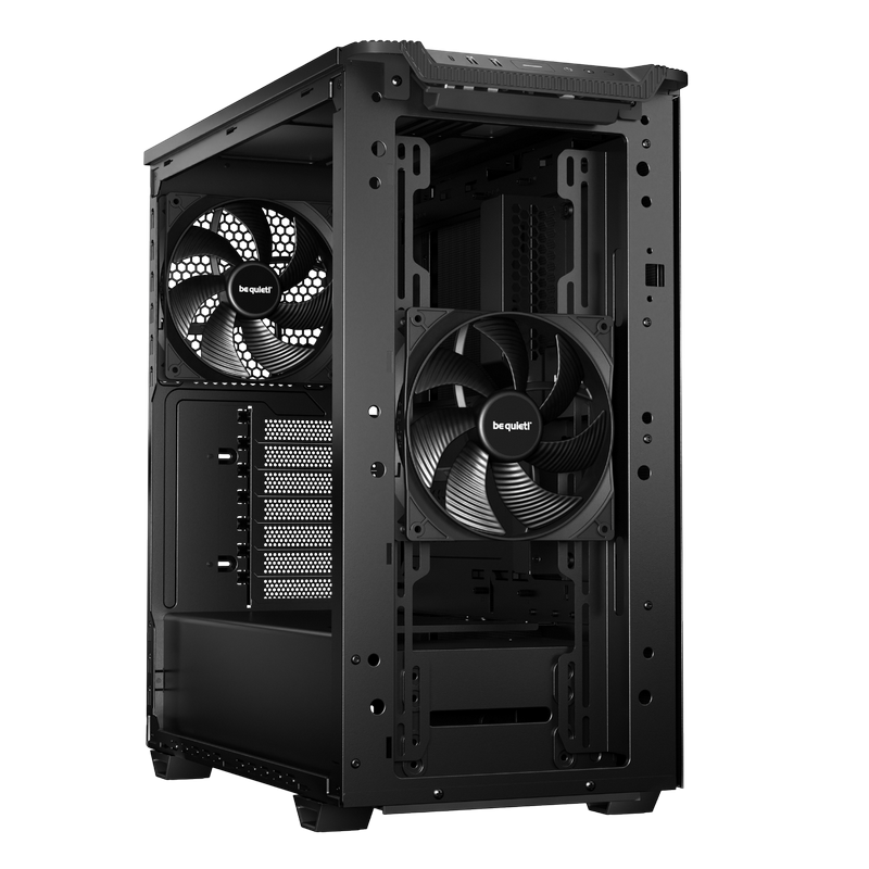 Case ATX be quiet! Pure Base 501 Airflow, w/o PSU, 2x140mm, Front&Top Mesh, Tempered Glass, PSU shroud, 1xUSB-C, 2xUSB 3.2, 2x3.5", 5x2.5", Black