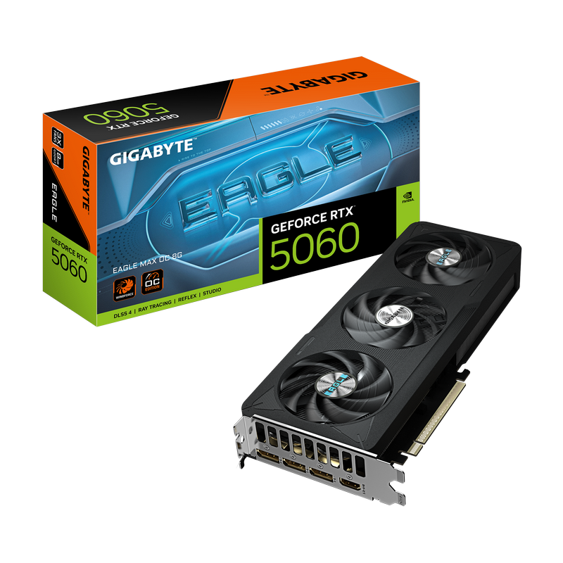 VGA Gigabyte RTX5060 8GB GDDR7 EagleMax OC (GV-N5060EAGLEMAX OC-8GD)