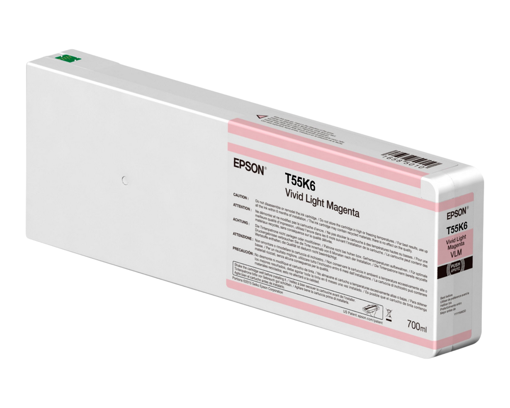 Ink Cartridge Epson T55K60N UltraChrome HDX/HD 700ml, Vivid Light Magenta, C13T55K60N