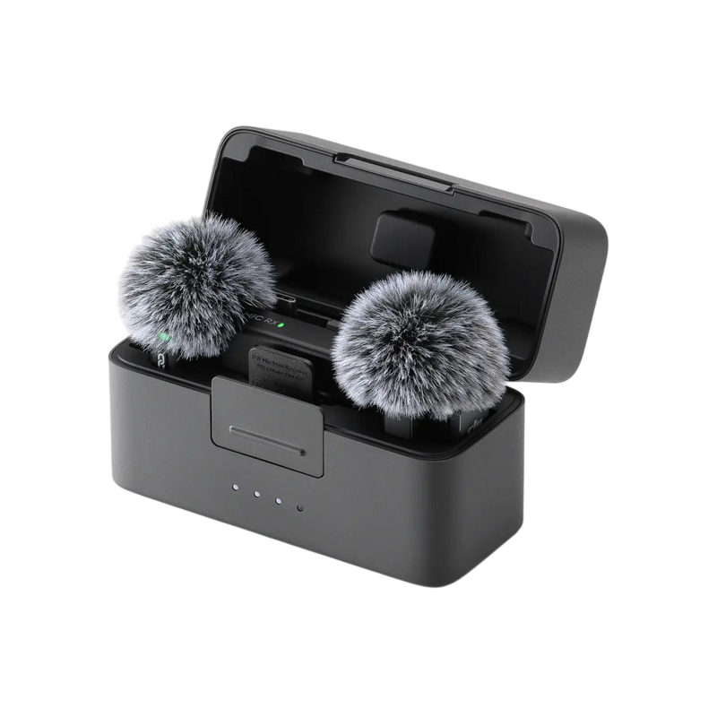 DJI Mic Mini (2 TX + 1 RX + Charging Case) (2 mic),Black