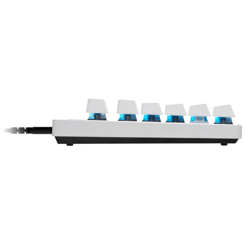 Gaming Keyboard Logitech G PRO X TKL Rapid, Mechanical, Magnetic Analog Linear SW, Macro, Media сontrols, Detachable cable, RGB, 1.8m, USB, EN, White