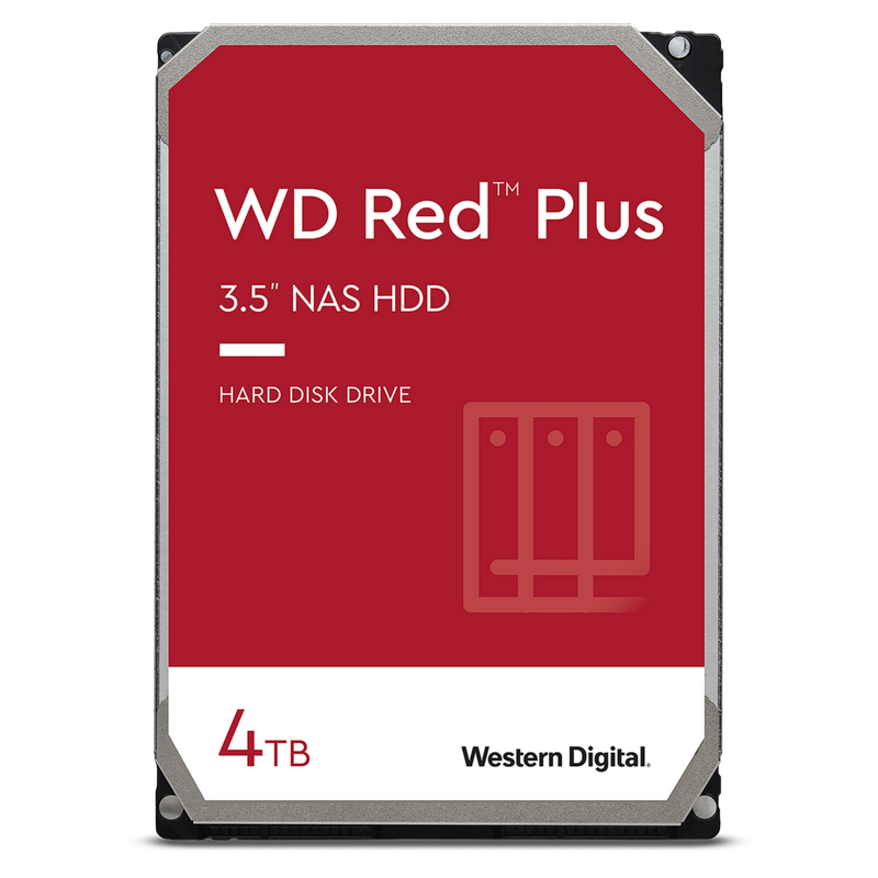 3.5" HDD 4.0TB-SATA-256MB Western Digital "Red Plus (WD40EFPX)", NAS, CMR