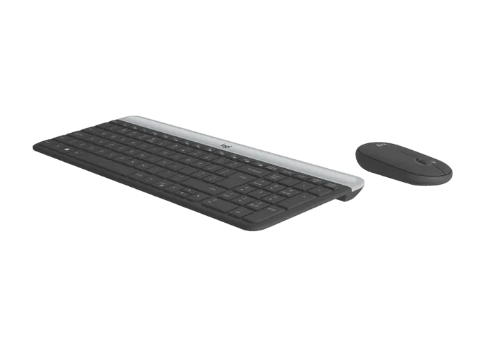 Wireless Keyboard & Mouse Logitech MK470, Compact, Ultra thin, Scissor keys, Quiet typing, 1000dpi, 3 buttons, 2xAAA/1xAA, 2.4Ghz, EN, Graphite