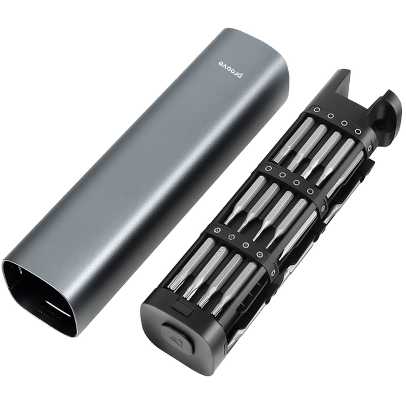 Multifunctional screwdriver set Proove Fixer 46 in1, Gray