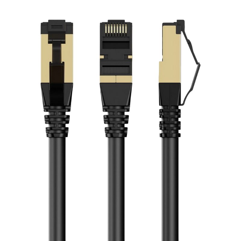 Patch Cord Cat.8 1.5m, Black, PP8-LSZHCU-BK-1.5M, Cablexpert, Low Smoke Zero Halogen (LSZH)