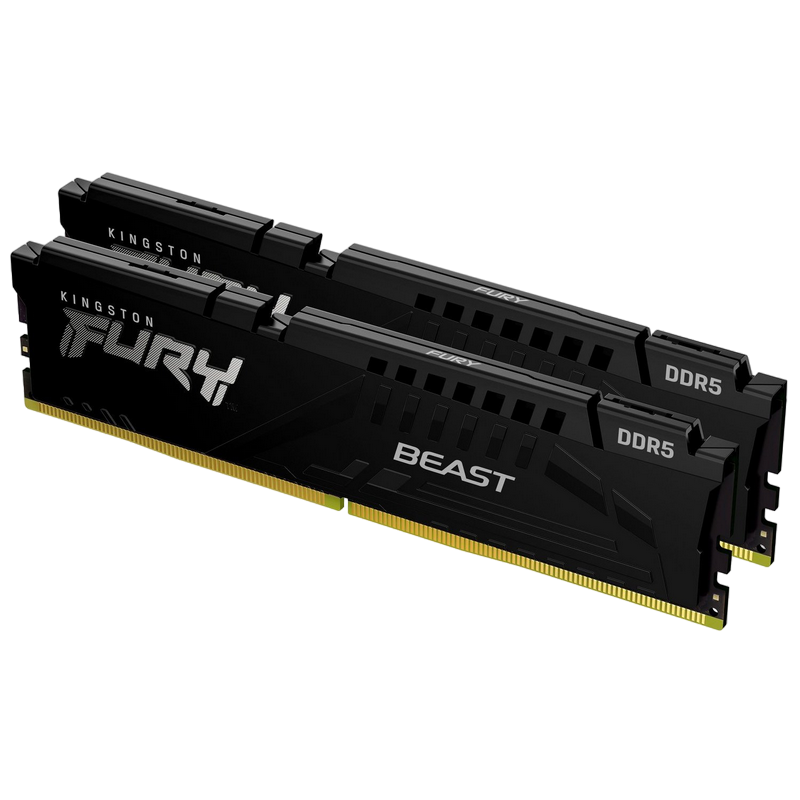 64GB DDR5-5600MHz Kingston FURY Beast (Kit of 2x32GB) (KF556C36BBEK2-64), CL36-38-38, 1.25V, AMD EXPO 1.0/Intel XMP 3.0, Black