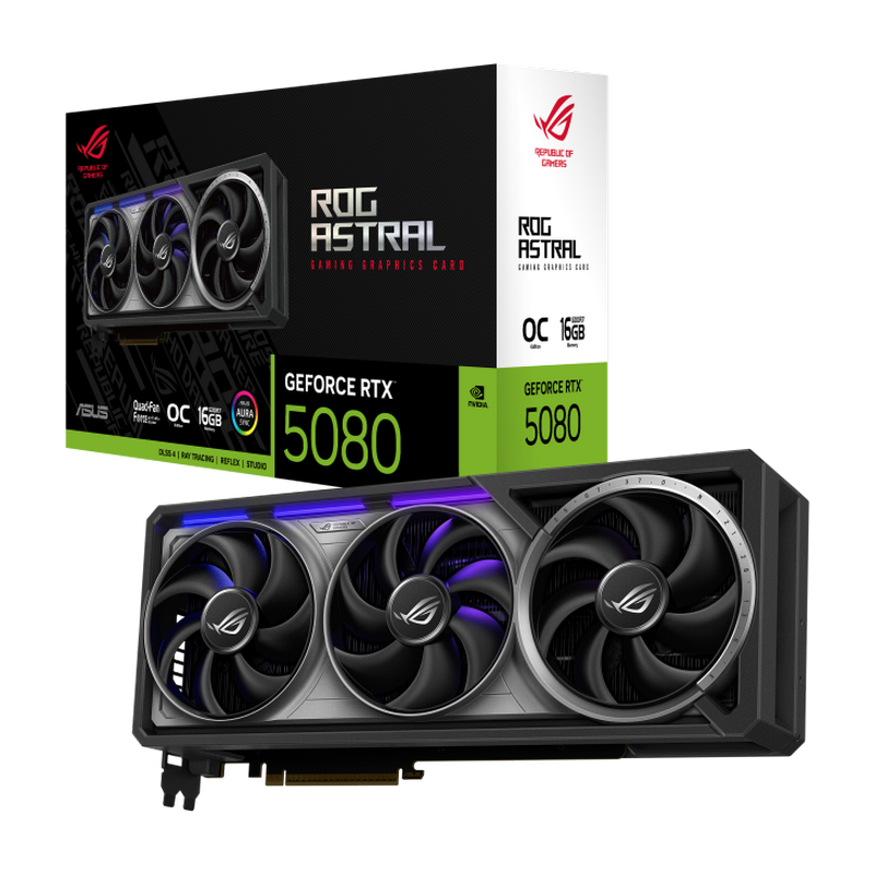 VGA ASUS RTX5080 16GB GDDR7 ROG Astral Gaming (ROG-ASTRAL-RTX5080-O16G-GAMING)