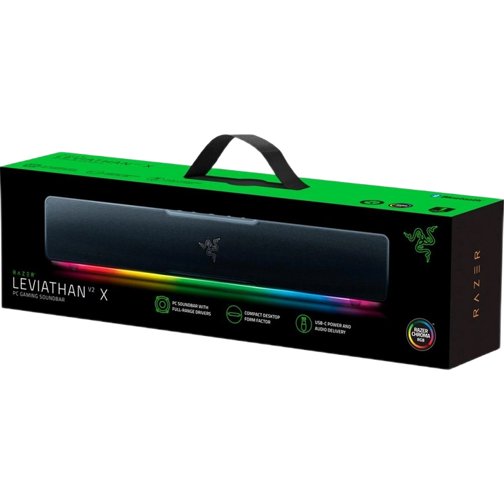 Gaming Soundbar Razer Leviathan V2 X, 2x2"&2x4", Max SPL: 90dB, RGB, BT 5.0/USB