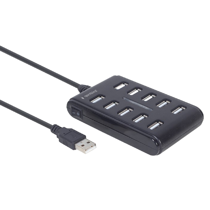 USB 2.0 Hub 10-port Gembird "UHB-U2P10P-01", Black