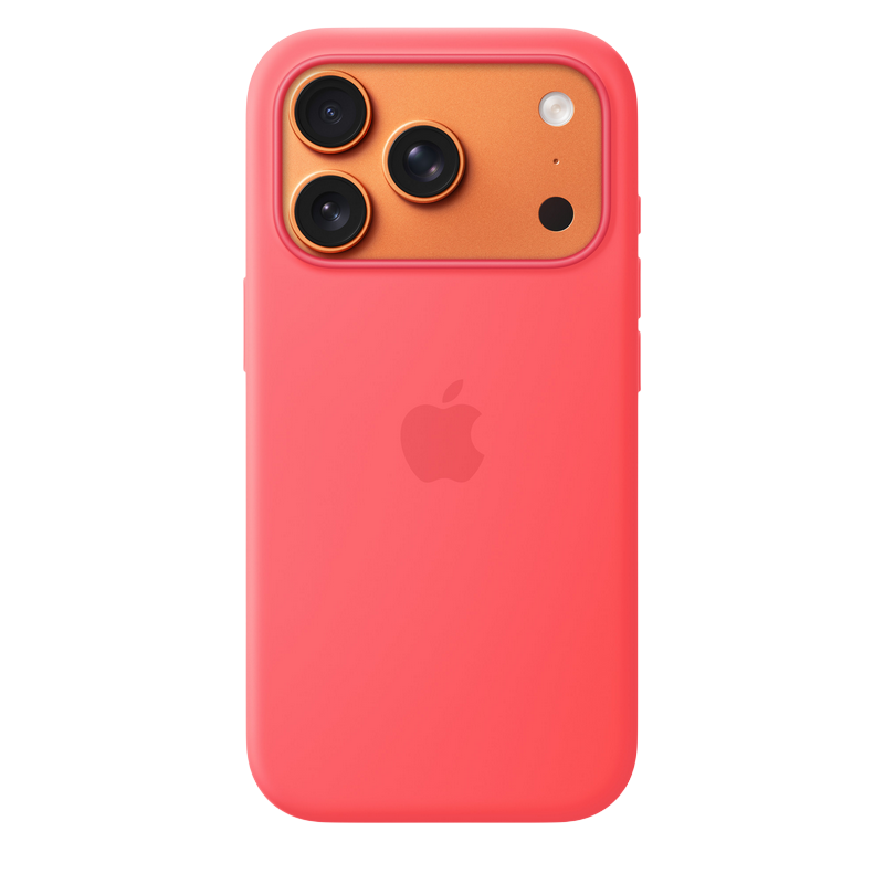 iPhone 17 Pro Silicone Case with MagSafe- Bright Guava, ModelA3559