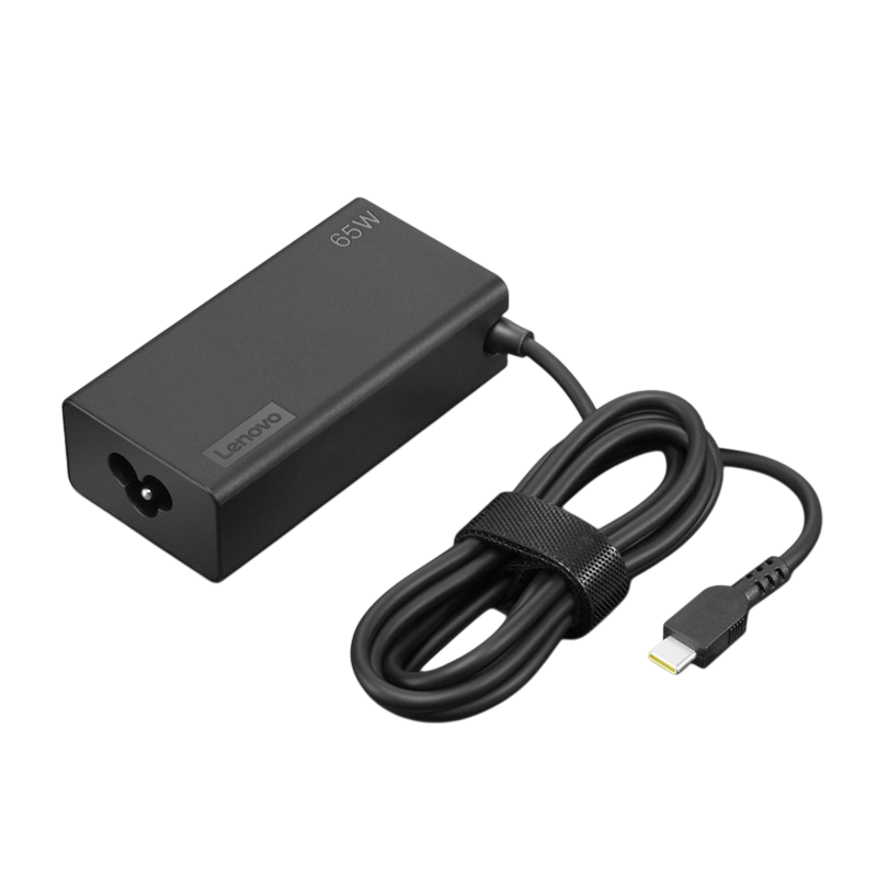 Lenovo USBC 65W AC Adapter G2, (WxDxH): 90x46x26,5 mm, Weight: 310 g, 1 m (power cord); 1,6 m (USB cable), Black