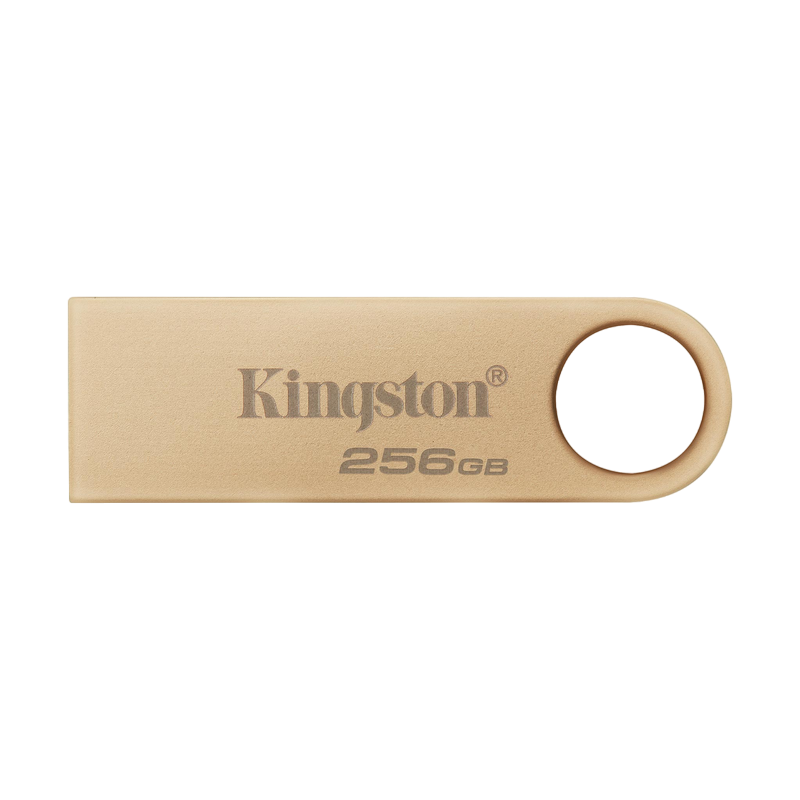 256GB USB3.2 Flash Drive Kingston DataTraveler SE9 G3 (DTSE9G3/256GB), Gold, Metal Case, Key Ring ( (R/W:220/100MB/s)