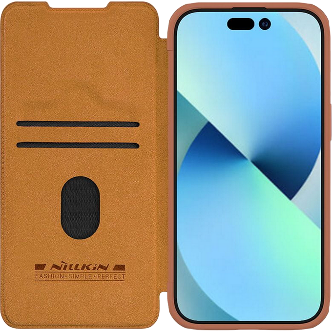 Nillkin Apple iPhone 15, Qin Pro Brown