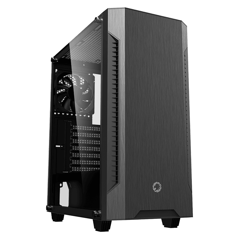 Case ATX GAMEMAX Fortress TG, w/o PSU, 0.5mm, 3x120mm fans, PWM Hub, Tempered Glass, Dust Filter, 1xUSB3.1, 2xUSB2.0, 2x2.5", 2x3.5", Black