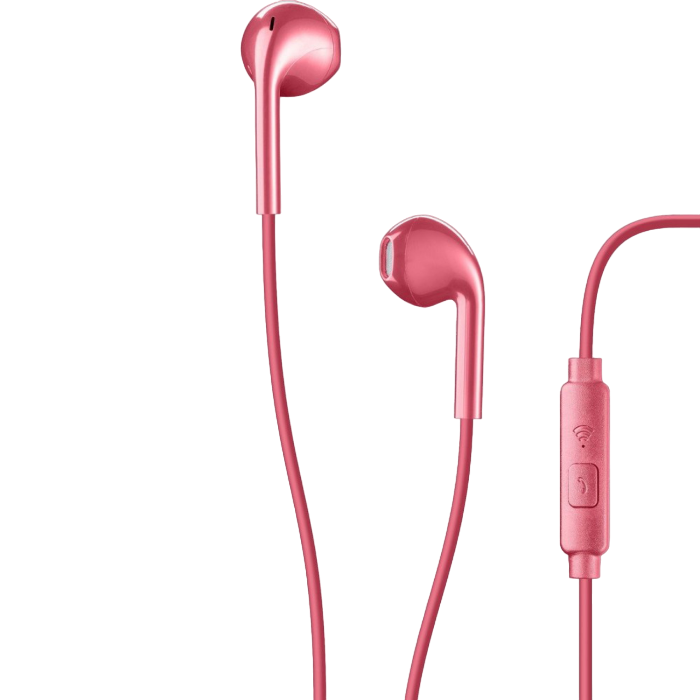 Cellular LIVE EGG-capsule earphone with mic, Red